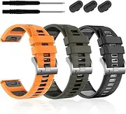 [KAVJU] 26MM Fenix 7X 6X Pro 5X Plus Quickfit Watch Band, Soft Silicone Strap，For Garmin Enduro 2/Descent MK2i /MK3i 51mm/Tactix 7Pro/Epix Pro 51mm Wristband