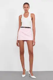 COLUMN SKIRT MINI