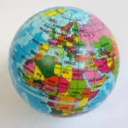 1PC Soft Hand Exercise Stress Relief Squeeze Foam Ball World Map Earth Gl.pi