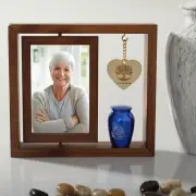 Memorial Picture Frame and Small Urn Set Mini Cremation Urn Sympathy Gifts fo...