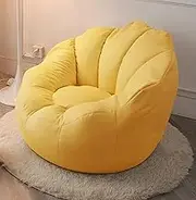 LoKori Bean Bag Chair Cover Without Filling, Highback Lazy Sofa Cover for Bedroom,Flowers Petal Gaming Beanbag Chair Cover for Indoor,Living Room, or Dorm,A