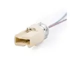 White G9 Base Bulb Socket Aluminium Two Pin Socket Electrician