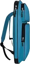 A3 Artist Portfolio Carry Shoulder Bag Case Adjustable Drawing Board Backpack Tote Bag Large Art Storage Bags for Artworkds Folding Easel Palette Sketch Paper Brushes Pencils (Sky Blue)