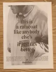 1966 Rainfair Topcoats Promo Business Man In Raincoat Photo Vintage Print Ad