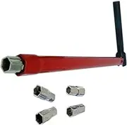 8-13mm Wrench Socket Plumber Back Nut Kit Tap Installation Tool Bathroom Faucet Saving Wrench Socket Hand Tools (Red)