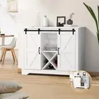 Oikiture Sideboard Buffet Cabinet Kitchen Pantry Storage Cupboard Sliding Door