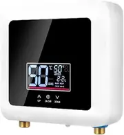Electric Instant Hot Water System, Tankless 7500W, Shower Heater with LCD Display Homehold Under Sink Basin, Water Heater System for Kitchen Bathroom Washing