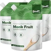 SPICEEL Monk Fruit Sweetener with Erythritol - White Sugar Substitute, Coffee, Tea, Gluten Free, Vegan, Sugar Replacement(1lb Pack of 3)