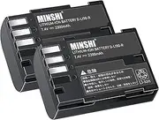 MINSHI D-Li90/D-Li90P Battery Compatible with PENTAX K-3 (2 Pack) 7.4V 2300mAh High Efficiency Battery