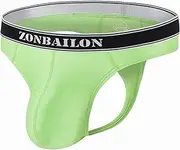 [ZONBAILON] Men's Silk Thong and G-String Sexy Bulge Pouch Seamless Thongs 3XL 2XL XL L M Pack