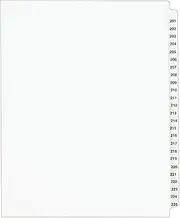 Avery Legal Dividers, Standard Collated Sets, Letter Size, Side Tabs, 201-225 Tab Set (01338)
