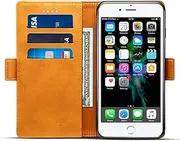 for iPhone 7 Plus case iPhone 8 Plus Case,Elehome [Splice Series] Stand Feature,Premium Soft PU Color Matching Leather Wallet Cover Flip Cases for Apple iPhone 7/8 Plus Case 5.5 Inch (Brown)