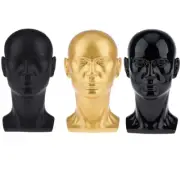 Male Mannequin Head PVC Wigs Hair Glasses Cap Hat Displaying Model Stand 50x30cm