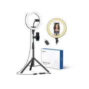 Andobil 10” Selfie Ring Light 61” Expandable Tripod Stand 3 Phone Holder LED