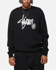 [S Double] S Double Shawn Script Sweater Black - Size XL XL Natural
