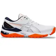 Asics Gel Kayano Ace 2 Golf Shoes - Spikeless - WHITE / SHOCKING ORANGE - 9.5