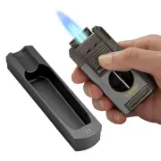 Lubinski Jet Torch Cigar Lighter V-cut Cutter Punch Holder Needle Cigar Ashtray