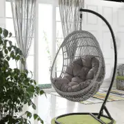 2023 New Basket Egg Chair Seat Cushions Garden Hammock Cradle Pads Cc dark grey