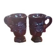 Avon 1876 Cape Cod Collection Ruby Red Glass Footed Cup, 5" Tall x 3" NIB