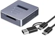 KYZDZQ M.2 NVMe & SATA to USB C Docking Station, NVME SSD Reader Adapter with No Driver Installation is Required Hot Plugging is Supported, NVME to USB Adapter for M.2 NVMe and M.2 SATA