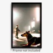 Pixel Art Poster - Sharp Dog (8 Bit Psychedelic Trippy Weird Video Game Print)
