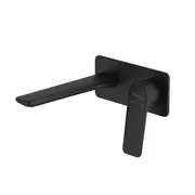 Oliveri 130 x 174mm Paris Matte Black Wall Mixer Set WELS 5 Star 6L/min