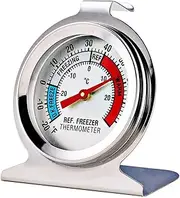 Refrigerator Thermometer - Refrigerator Freezer Thermometer Large | Stainless Steel Freezer Thermometer Bimetal Eco-Friendly Kitchen Tools Strop-au