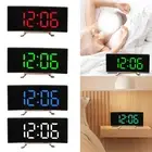 Snooze Timer Equipped Digital Mirror Display Alarm Clock for Convenience
