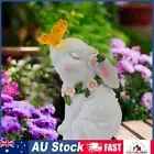 Solar Rabbit Light Solar Bunny Decorative Light Resin for Outdoor Garden Decor