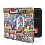 Marvel Captain America Greatest Comic Covers Slimfold Wallet Black