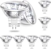 Bonlux 20W MR11 GU4 12V Halogen Light Bulb 35mm Diameter Mirror Reflector and Protective Cover (8 Pack, Warm Light 2800K)