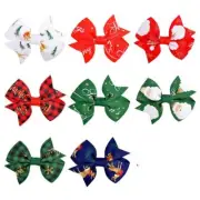 Christmas swallowtail Santa snowmen, trees elf green/red grooming pet hair