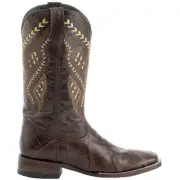 Ferrini Jesse Alligator Print Square Toe Cowboy Mens Brown Casual Boots 43593-0