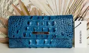 BRAHMIN NWT VIBRANT AZURE CORDELIA WALLET ~ GENUINE LEATHER