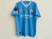 2023-2024 Manchester City Champions League Authentic Shirt De Bruyne
