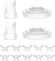 Sweleke Wearable Breast Pump Replacement Set, 2PCS Duckbill Valves, 2PCS Diaphragms & 10PCS Flange Inserts, Compatible with Momcozy M5 (Not Original)