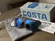 Costa Pargo Net Dark Grey Frame Sunglasses w/Blue Mirror 580G 06S9086-90860161