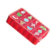 Christmas Metal Cookie Box Xmas Treat Box Christmas Biscuit Box