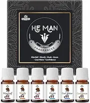 MYOC Heman Essential Oils Gift Set for Aroma, Candle Making, Soap Making, Bath Bombs, Diffusers | 10ml Pack of 6