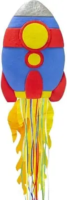 Space Rocket Pinata Pull Strings Fun Game Birthday Party Decoration Kids Candy