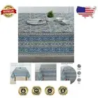 Elegant Hand Block Print Cotton Tablecloth 70x108 - Perfect for Weddings & More