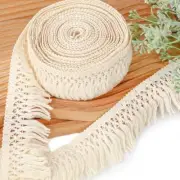 10 Yards Boho Long Fringe Trim 2.3'' Wide Sewing Fringe Trim Cotton Tassel