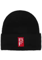 BY Far Logo Alpaca-blend Beanie - Black ONE SIZE