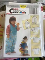 Burda 4979 Baby Toddler 6 Months- 3 Years Sewing Pattern