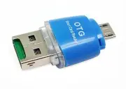USB OTG Micro SD Card Reader Adapter For LG G2 G3 G4 V10 G4 Pro G Stylos - Blue