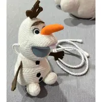 在飛比找蝦皮購物優惠-香港迪士尼 冰雪奇緣 雪寶針織斜背包