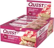 Quest Nutrition White Chocolate Raspberry Protein Bar, High Protein, Low Carb, K
