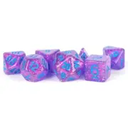 LIC683 Fanroll by MDG Dice:7-Set Flash Purple/Blue