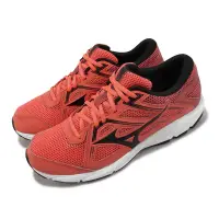 在飛比找Yahoo奇摩購物中心優惠-Mizuno 慢跑鞋 Spark 8 男鞋 黑 紅 基本款 
