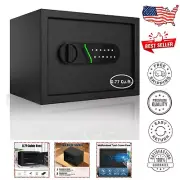 Secure Document Safe with Dual Password Formats & Removable Shelf - Home/Office